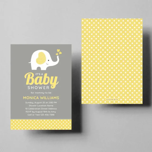 FREE Elephant Baby Shower Invitation Templates Neutral Baby Shower Invites