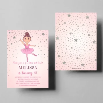 FREE Ballerina Birthday Invitation Templates Pink Tutu Girl Birthday Invites