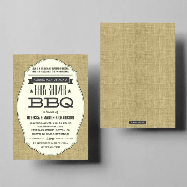 Rustic BBQ Baby Shower Invitation Templates Free Barbecue Baby Shower Invites