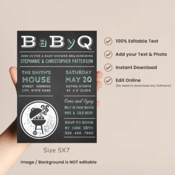 BBQ Boy Baby Shower Invitation Templates BaByQ Invites