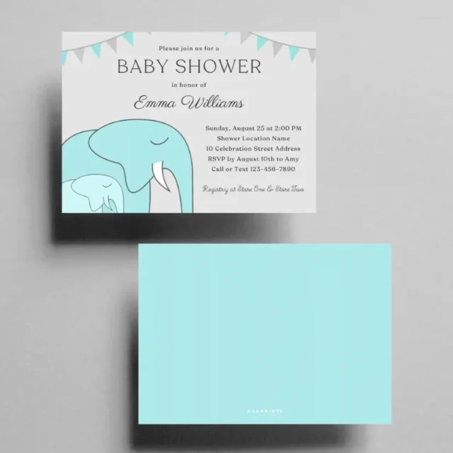 FREE Elephant Baby Shower Invitation Templates Boy Baby Shower Invites