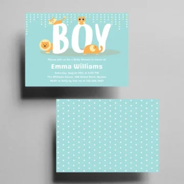 FREE Boy Baby Shower Invitation Templates Animals Baby Shower Invites