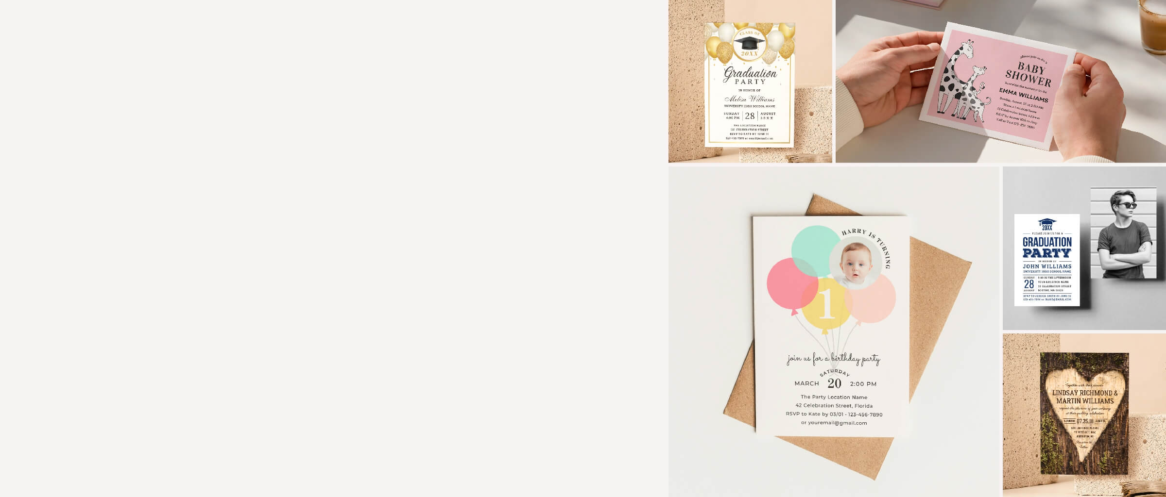 Custom Printing Service for Invitation